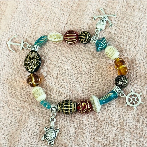 Jewelry - 2/$10 Nautical Charm Bracelet with Silver and Gold Accents